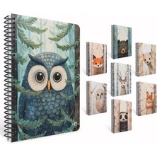 Gıpta Sneak Peek Spiralli Karton Kapak Defter A4 80 Yaprak Kareli 7291 (Karışık Renk 1 Adet)