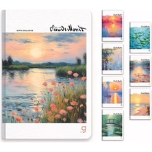  gıpta monet ıp dikişli sert kapak not defteri 17x24 cm 96 yaprak kareli 7009 (karışık renk 1 adet)