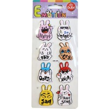  bu-bu emotions puffy sticker rabbit - message 9x21 swp-1904