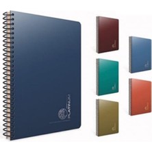 Gıpta Defter Platinum Spiralli Plastik Kapak A4 80 Yaprak Kareli 5686 (Karışık Renk 1 Adet)
