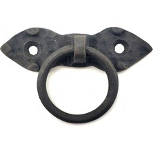 Starseven Antika Tarz Dekoratif Pirinç Yaprak Mobilya Kulbu, Kapı Kilit Halkası - 80 Mm, Oksit