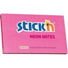 Hopax Stickn Yapışkanlı Not Kağıdı 76X127Mm Neon HE21169 (12 Li Paket)