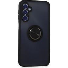 Starseven Galaxy M34 5g Kılıf Montreal Yüzüklü Silikon Kapak - Siyah