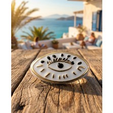 Theory Jewelry Summer Eye Yüzük |nazar Göz Yüzük | Yazlık Kadın | Beyaz Mineli | Ayarlanabilir Yüzük | Trend Yüzük | Kombin Yüzük