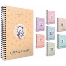 Gıpta Spiralli Plastik Kapak Defter Kitty Cat A4 80 Yaprak Çizgili 7279 (2 Li Paket)