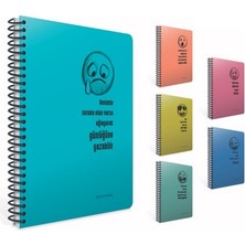 Gıpta Real Spiralli Plastik Kapak Defter A4 80 Yaprak Kareli 7229 (Karışık Renk 1 Adet)