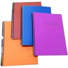 Gıpta Eko Spiralli Plastik Kapak A4 60 Yaprak Kareli Defter 4176 (2 Li Paket)