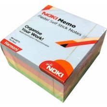  noki yapışkanlı not kağıdı küp 400 yaprak 75x75mm pastel harmoni 12013-22