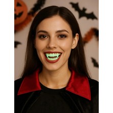 Parti Adresi Cadılar Bayramı Fosforlu Vampir Dişi Halloween Parti Kostüm Aksesuarı