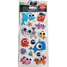  bu-bu puffy sticker oynar gözlü şaşkın balıklar 9x21 swp-2415