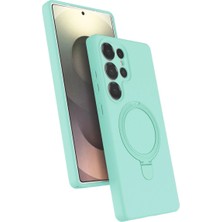 Senka Galaxy S25 Ultra Regal Magsafe Standlı Kapak - Su Yeşili