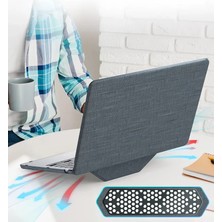 Senka Newface Macbook Air 13.6 Macbook Kumaş Kapak - Gri