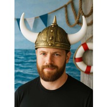 Parti Adresi Viking Başlığı Şapkası Parti Kostüm Aksesuarı Gold