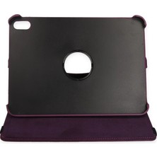 Senka Newface Ipad 2022 10.9 (10.nesil) Kılıf 360 Tablet Deri Kılıf - Mürdüm