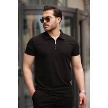 Sidelya Concept Erkek Yakalı Fermuarlı T-Shirt Şort Ikili Takım