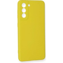 Senka Newface Samsung Galaxy S21 Fe Kılıf Nano Içi Kadife Silikon - Sarı