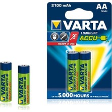 Varta Şarjlı Kalem Pil (AA) 2100 MAH 1.2 V 2 Lİ VRT.56706