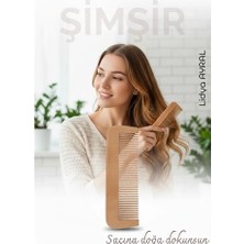 Krm Doğal Şimşir Ahşap Tarak – 16 Cm, Anti-Statik, Kepek Karşıtı ve El Yapımı Krm