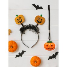 Parti Adresi Cadılar Bayramı simli taç Balkabağı Kolye Set Halloween Parti Aksesuarı 
