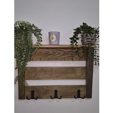 MRM WOOD MARMARASAUNA MRM WOOD Ahşap Anahtarlık Duvar Askısı Raflı Org
