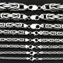 Pazarcan Gümüş Kral Zincir - 3 mm Köşeli