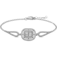 Pazarcan ​gümüş Baget Taşlı Bileklik