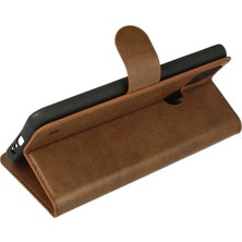 Senka Newface Realme C21 Kılıf Trend S Plus Kapaklı Kılıf - Taba