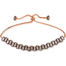 Pazarcan Gümüş Baget Taşlı Asansör Bileklik