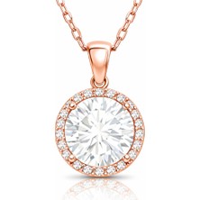 Pazarcan Gümüş Yuvarlak Montür Kadın Kolye