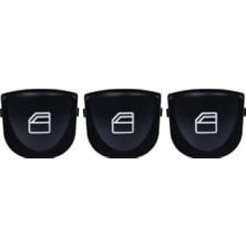 Mercedes C Class W203 Için Cam Düğmesi Tamir Kapağı 3'lü Set