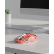 Hobilinka Sessiz Tıklamalı Şeffaf Mouse Bluetooth ve USB Uyumlu