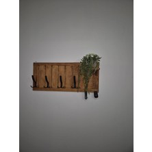 MRM WOOD Dekoratif Ahşap Rus Tık Anahtarlık Duvar Askısı Raflı