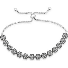 Pazarcan Gümüş Papatya Bayan Asansör Bileklik