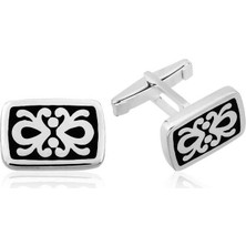 Pazarcan Gümüş Osmanlı Desenli Kol Düğmesi