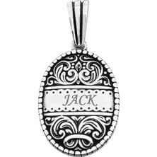 Pazarcan Gümüş Kişiye Özel Erkek Kolye Ucu