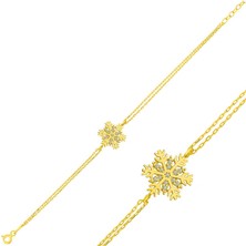 Pazarcan ​gümüş Gold Kar Tanesi Bayan Bileklik