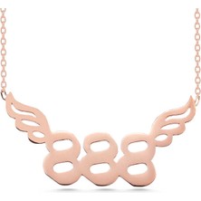 Pazarcan Gümüş 888 Melek Sayısı Kadın Kolye