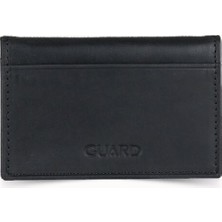 Guard Antik Siyah Hakiki Deri Ikiye Katlı Mini Boy Kredi Kartlık - GRD260404WT1050