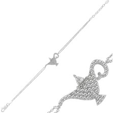 Pazarcan Gümüş Sihirli Lamba Bayan Bileklik