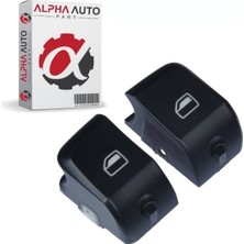 Audi A4 A5 Q5  Için Cam Düğme Kapağı 2 Adet