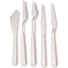 Rich Plastik Spatül 5 Li Set Beyaz 11248