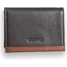 Guard Kahverengi - Taba Çift Renk Bölmeli Hakiki Deri Kredi Kartlık - GRD260404WT1748