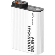 Hobilinka Konfulon A40Q 10.000 Mah Pd 20W Mini Powerbank - Siyah-Beyaz