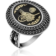 Pazarcan Gümüş Tuğralı Bayan Yüzük