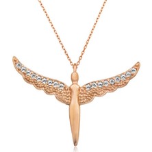 Pazarcan Gümüş Kanatlı Melek Bayan Kolye