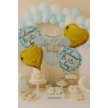 Eng Parti Dünyası Hello Baby Hoşgeldin Bebek 5’li Folyo Balon Seti Bebek Doğum Parti Süsü | Eng-45 |