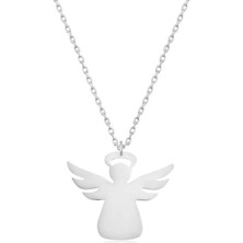 Pazarcan Gümüş Meleğim Bayan Kolye