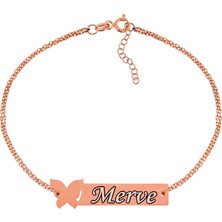 Pazarcan Gümüş Kişiye Özel Isimli Bayan Bileklik