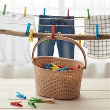 Store Mania Ieg™ Hasır Görünümlü Mandal Sepeti