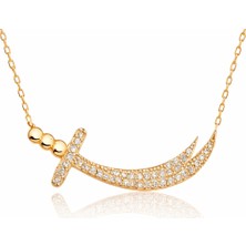 Pazarcan Gümüş Gold Zülfikar Kılıcı Kadın Kolye